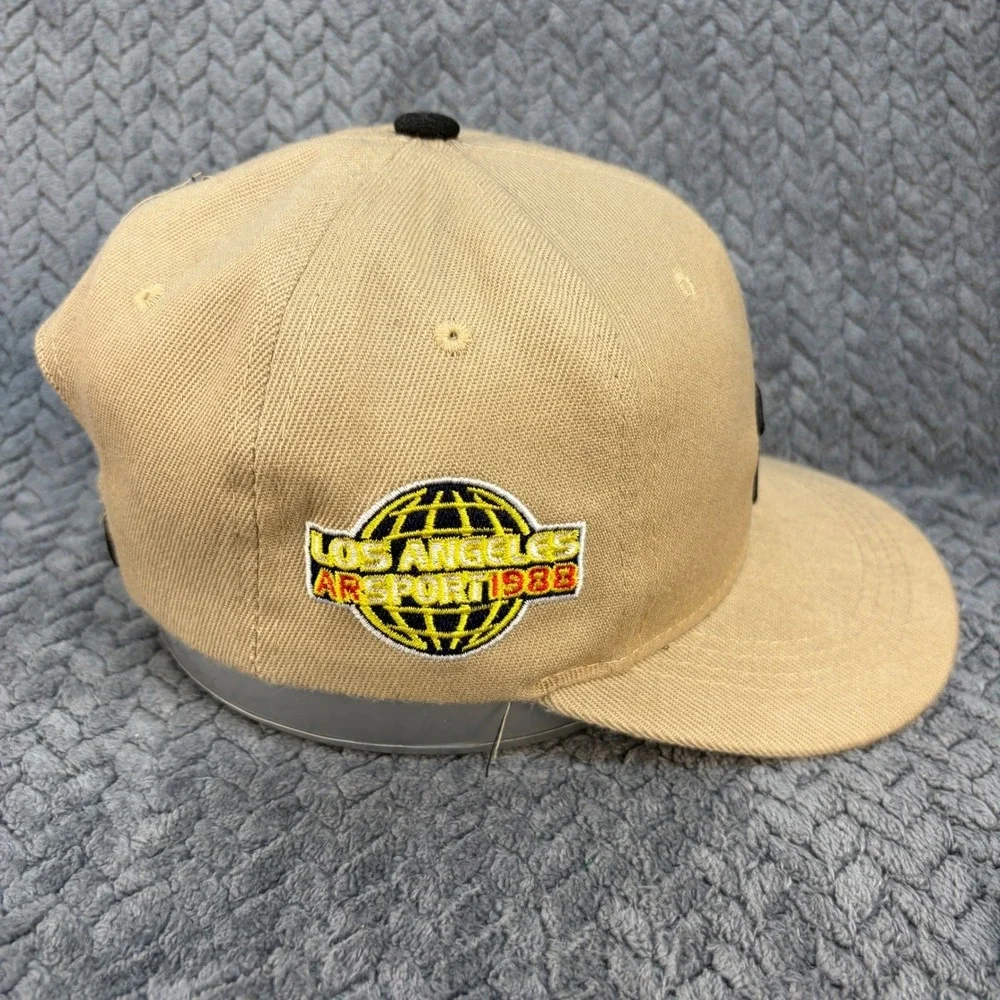 Los Angeles Airsport 1988 Snapback Hat Tan Black Embroidered A Logo Cap
